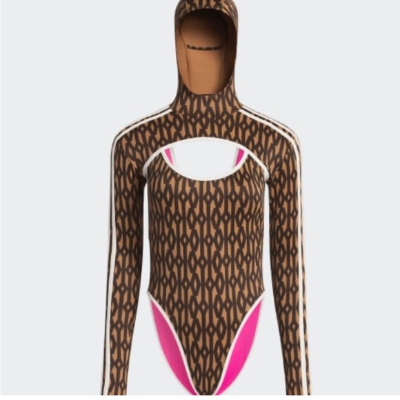 Ivy Park x Adidas hoodie shrug and reversible suit 2 PC set - Picture 3 of 16